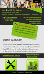 Mobile Website Das A und O-Haus